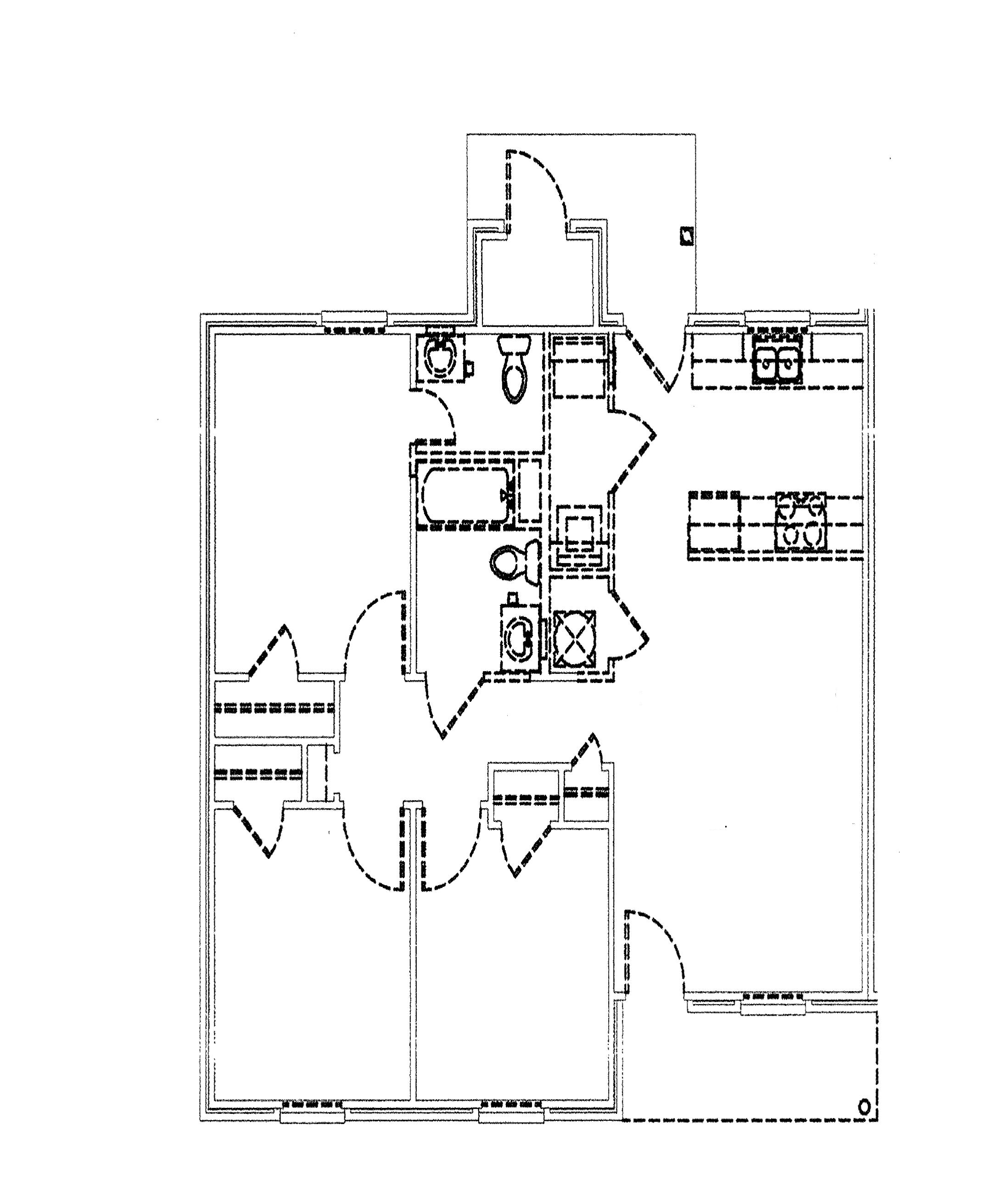 Floor plan for 3 beds, 1.5 baths